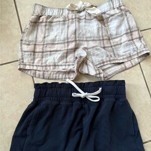 Hollister Plaid and Navy Shorts